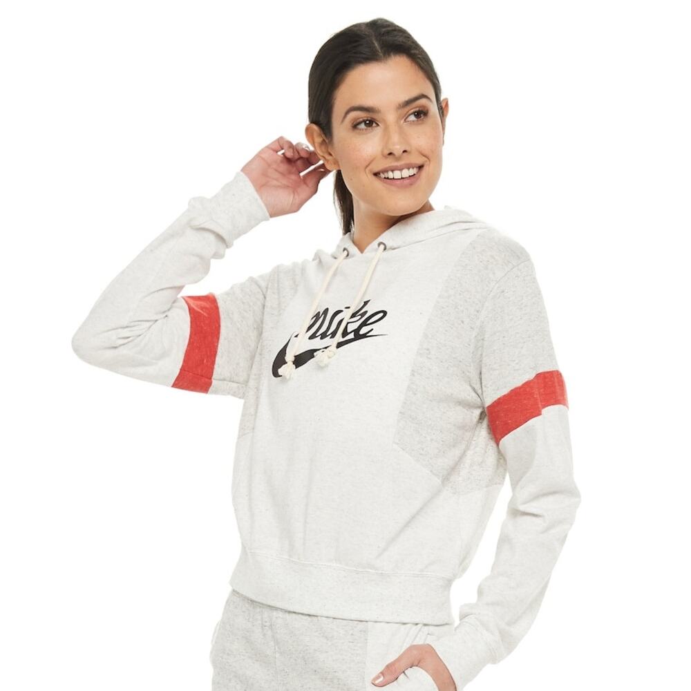 NWT! Nike Women's Sportswear Varsity Hoodie‎ Gray  Sweatshirt XL